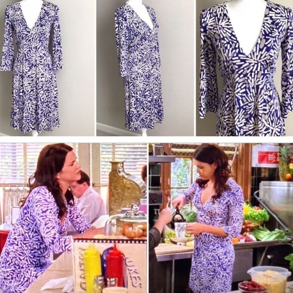 Rare Early 2000s Vintage Silk Dress ASO Lorelai Gilmore in Gilmore Girls sz 6 - Picture 1 of 4
